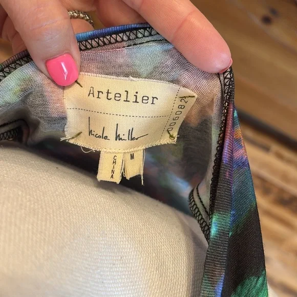 Nicole Miller Multicolor Sleeveless Maxi Dress size med - Picture 7 of 8